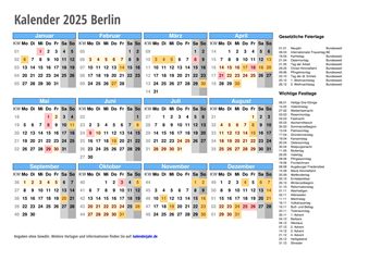 Kalender 2025 Berlin